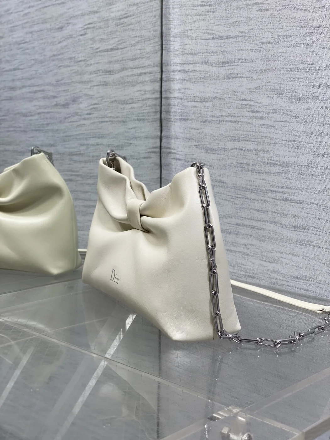 Dior Bow Bag Small in white product view 6