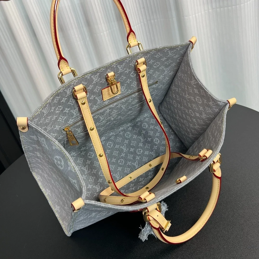 Louis Vuitton OnTheGo MM Tote Bag in Denim product view 2
