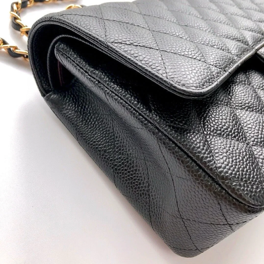 Chanel Classic Flap 25.5 Black Gold Hardware 187 factory Bag product view 3