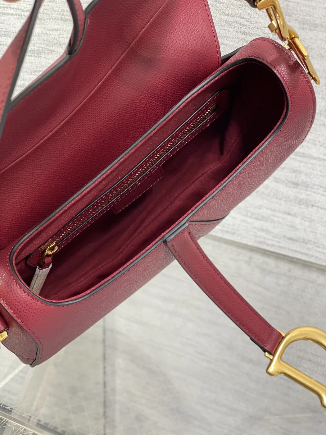 Dior Saddle Bag in Red Gold Hardware product view 6