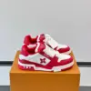 Louis Vuitton Men Red White Leather Sneakers product view 1