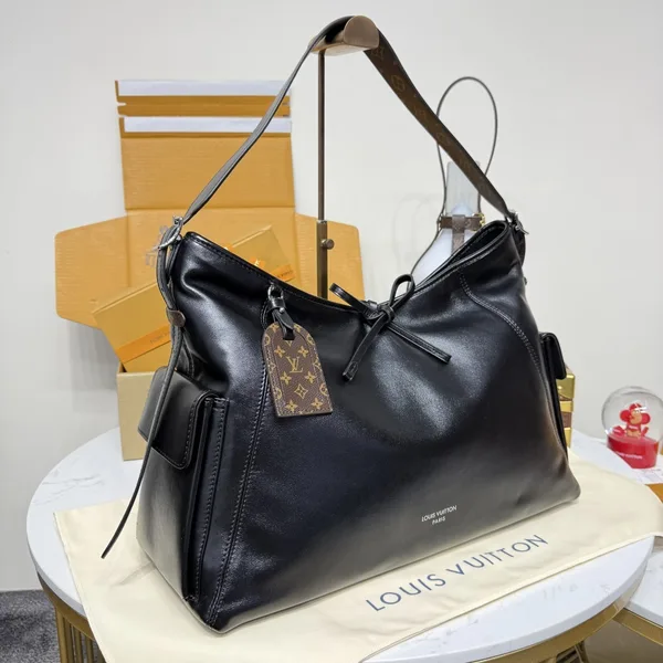 Louis Vuitton CarryAll Travel Bag in Black product view 3