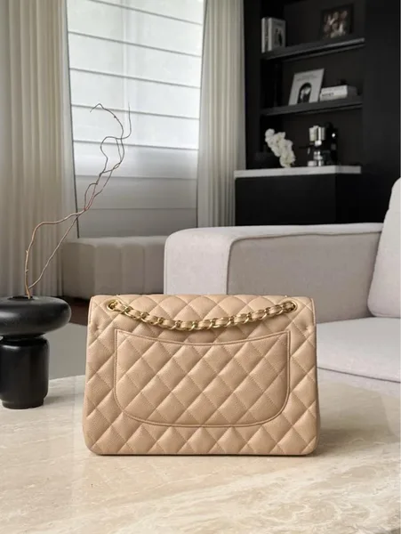 Chanel Classic Flap Jumbo Beige Gold Hardware Bag product view 5