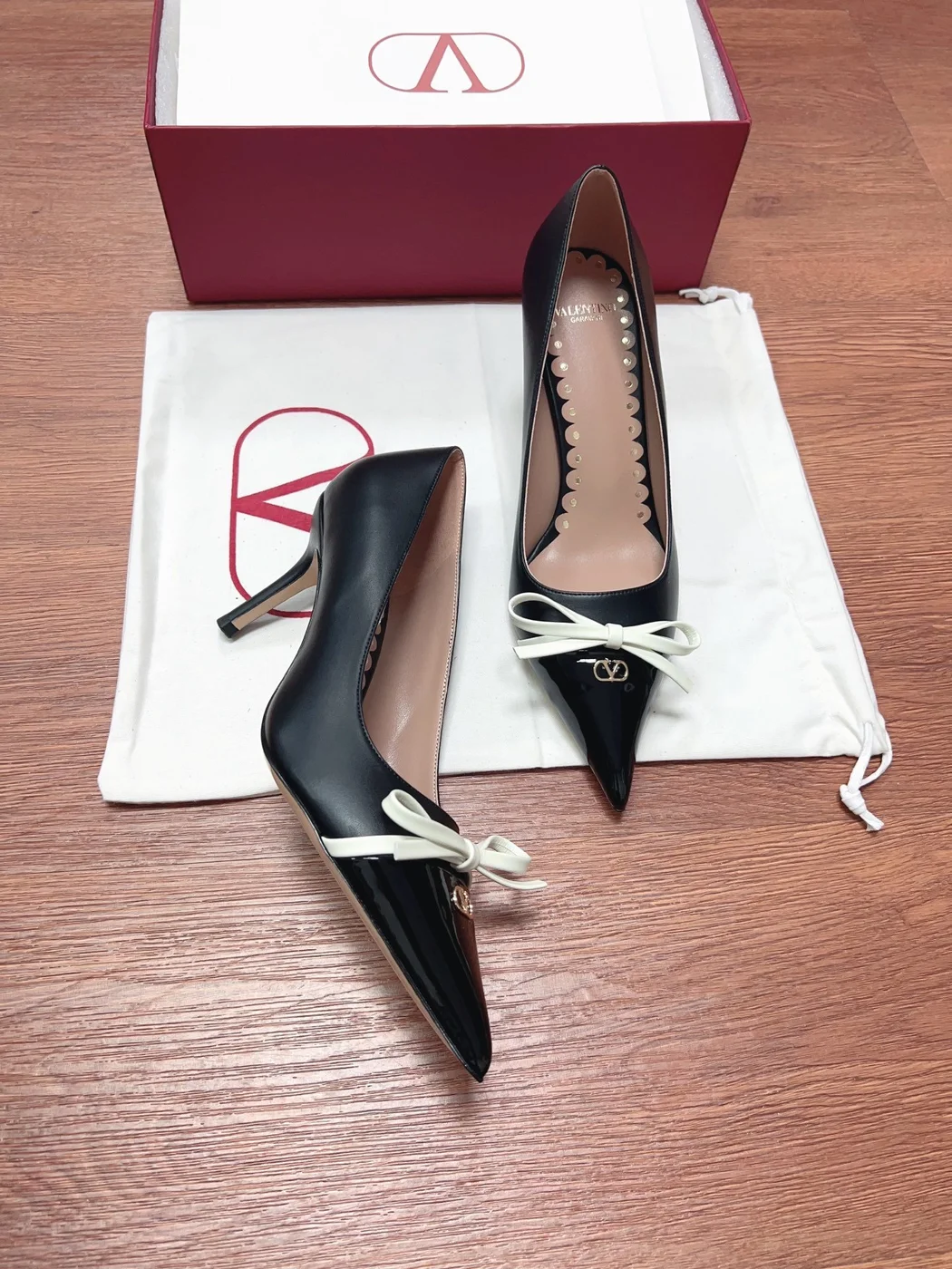 Valentino Women Black Patent Leather Heels product view 2