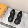 Louis Vuitton Women Black Leather Sneakers product view 4