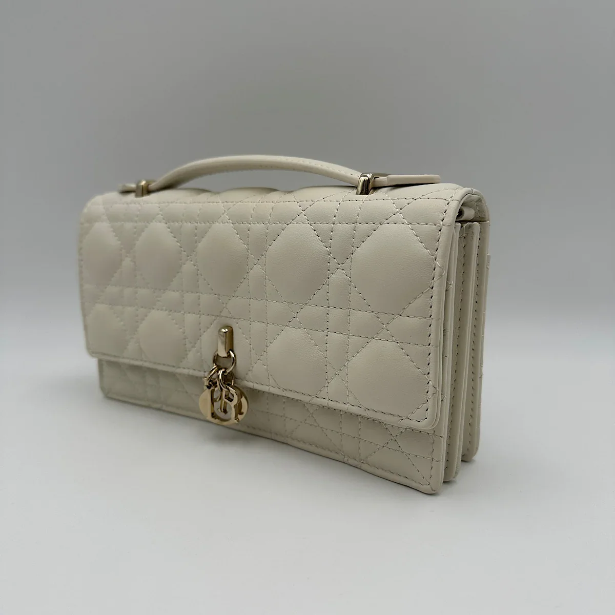Dior My Dior Mini Bag in latte Cannage lambskin product view 2