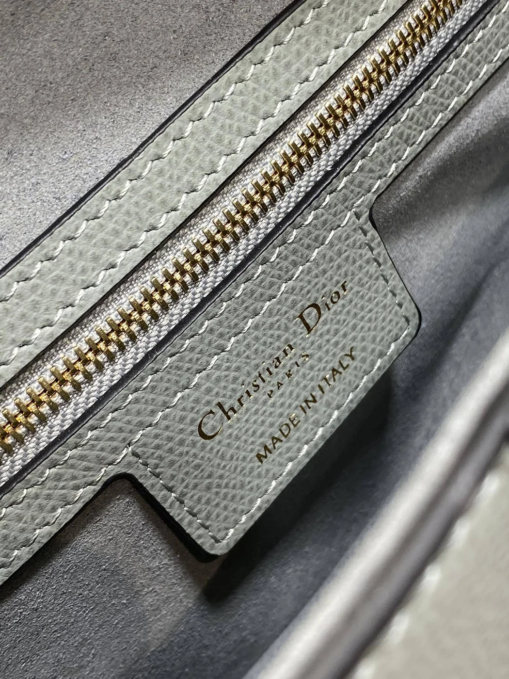 Dior Saddle Bag in Stone Gray Gold Hardware product view 7