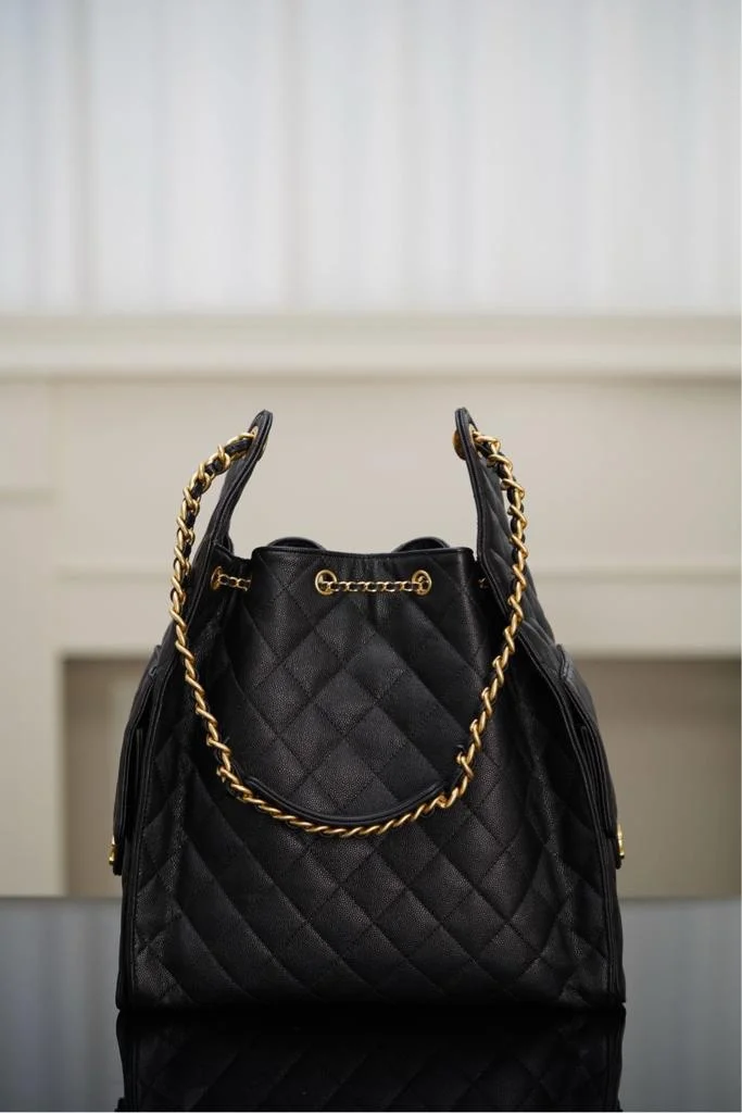 Chanel 25 Caviar Black Large size Bag product view 2