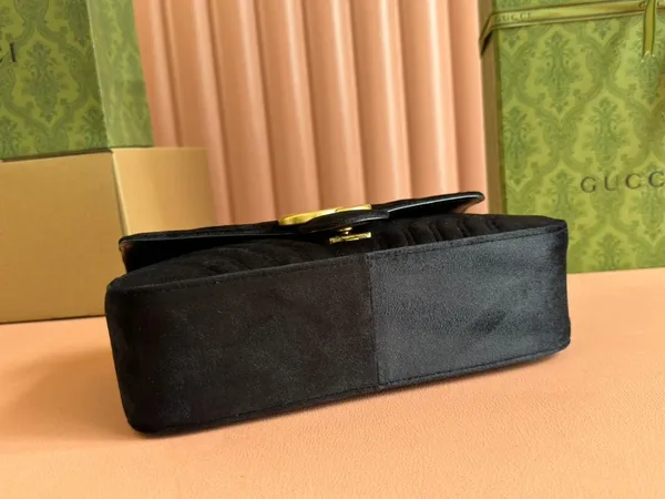Gucci 26S GG Marmont Matelasse 26 In Black Velvet Bag product view 8