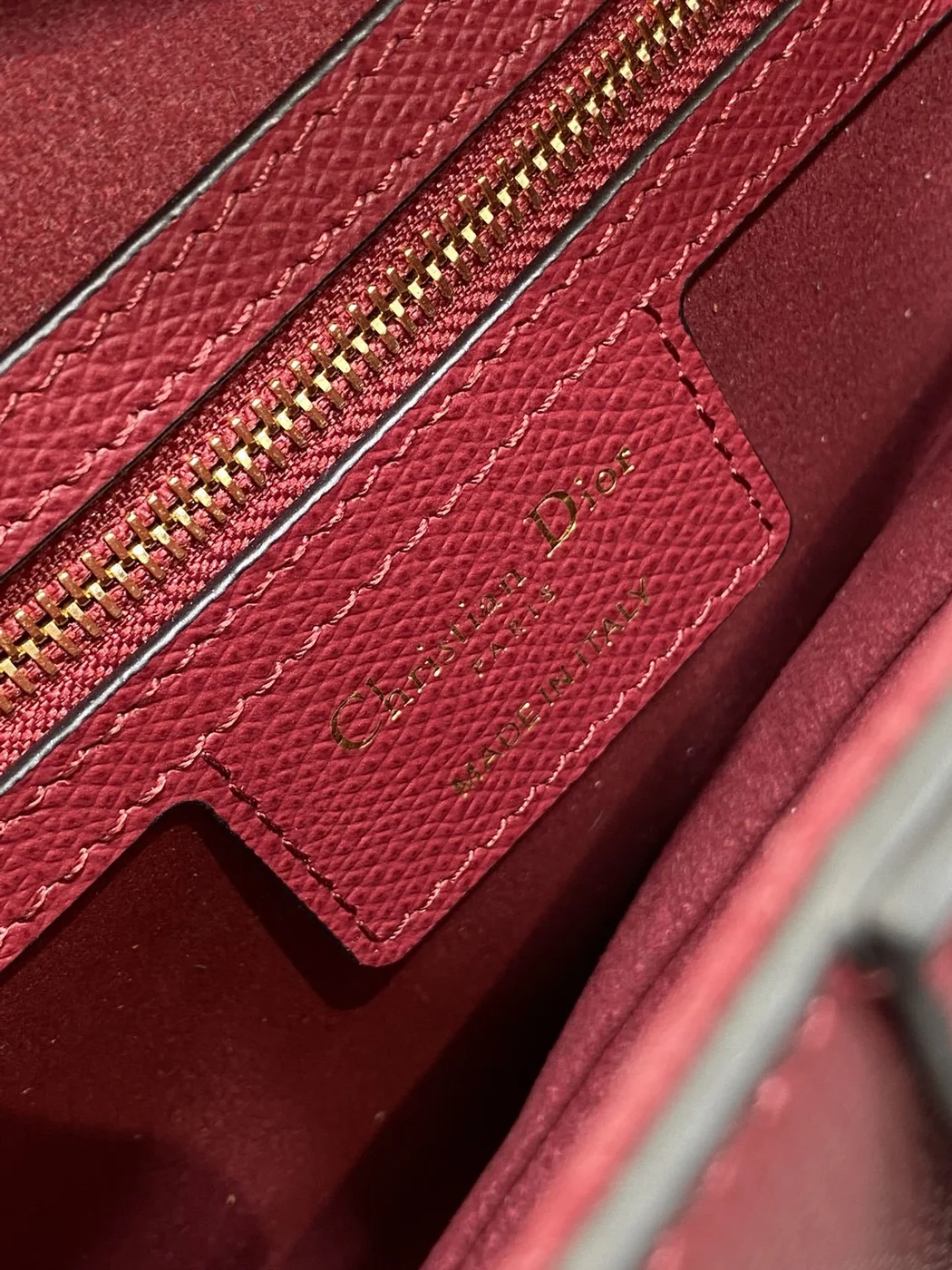 Dior Saddle Bag in Red Gold Hardware product view 7