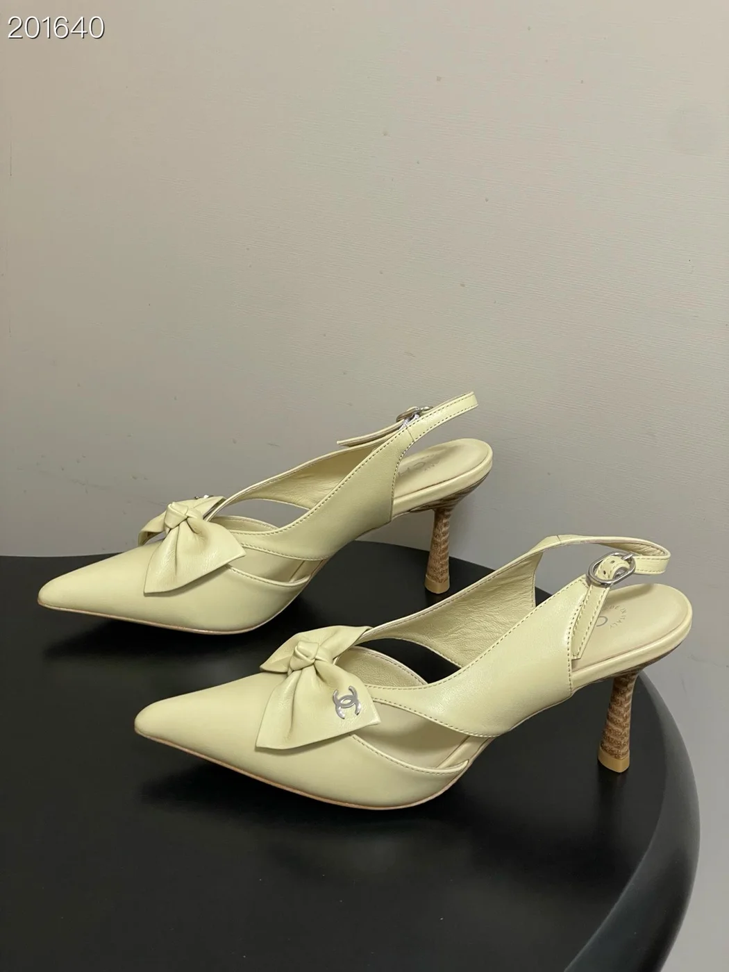 Chanel Logo Bow Sling-back Heels product view 1
