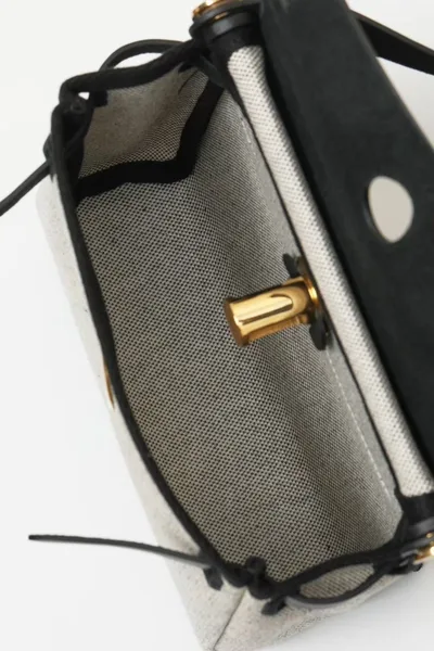 Hermès Herbag Mini in Ecru/Black gold hardware Bag product view 6