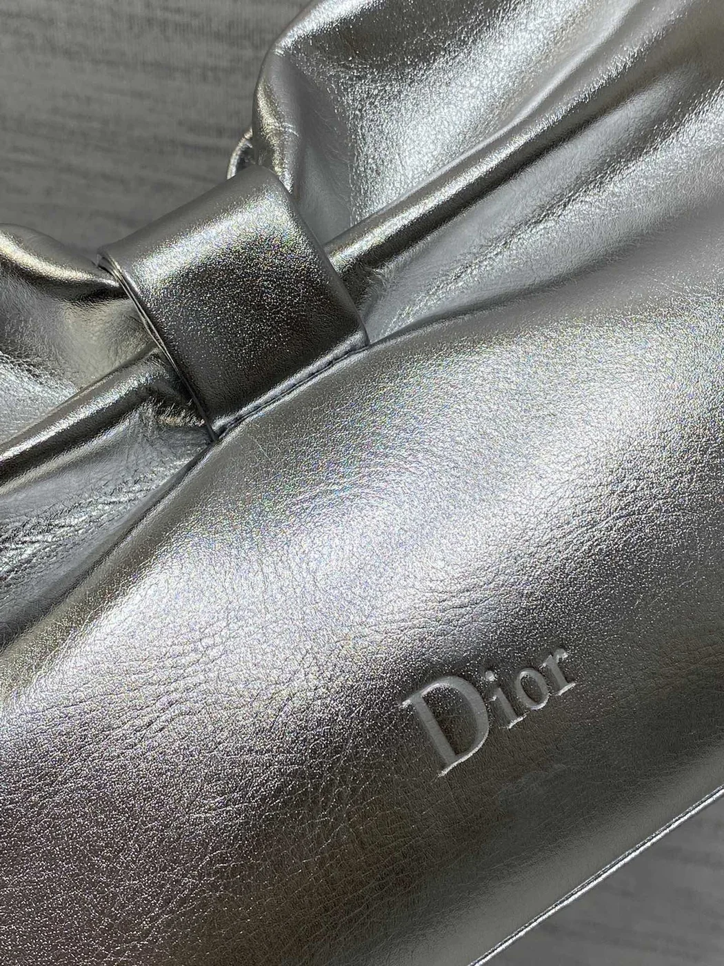 Dior Bow Bag Silver Lambskin product view 2