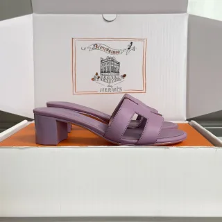 Hermès Oran Heels – purple product view 2