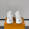 Louis Vuitton Men White Leather Multicolor Pattern Sneakers product view 2