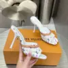 Louis Vuitton Women White Multicolor Printed Leather Mules product view 2