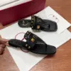 Valentino Women Black Leather Studded Flats product view 3