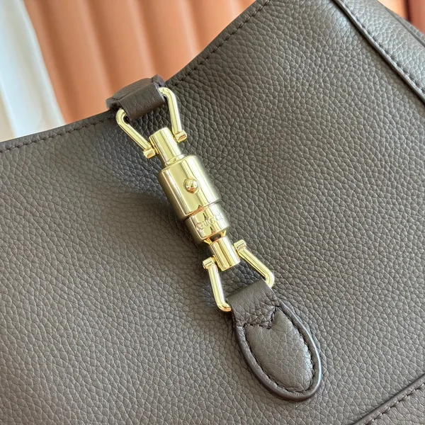 Gucci 25S Jackie 1961 Small Bag 28 cm In Dark Brown Leather With Gold Hardware product view 4