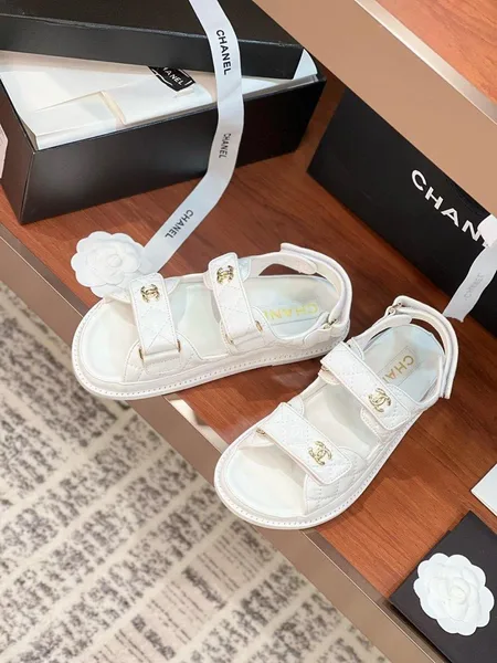 Chanel White Dad Sandals product view 2