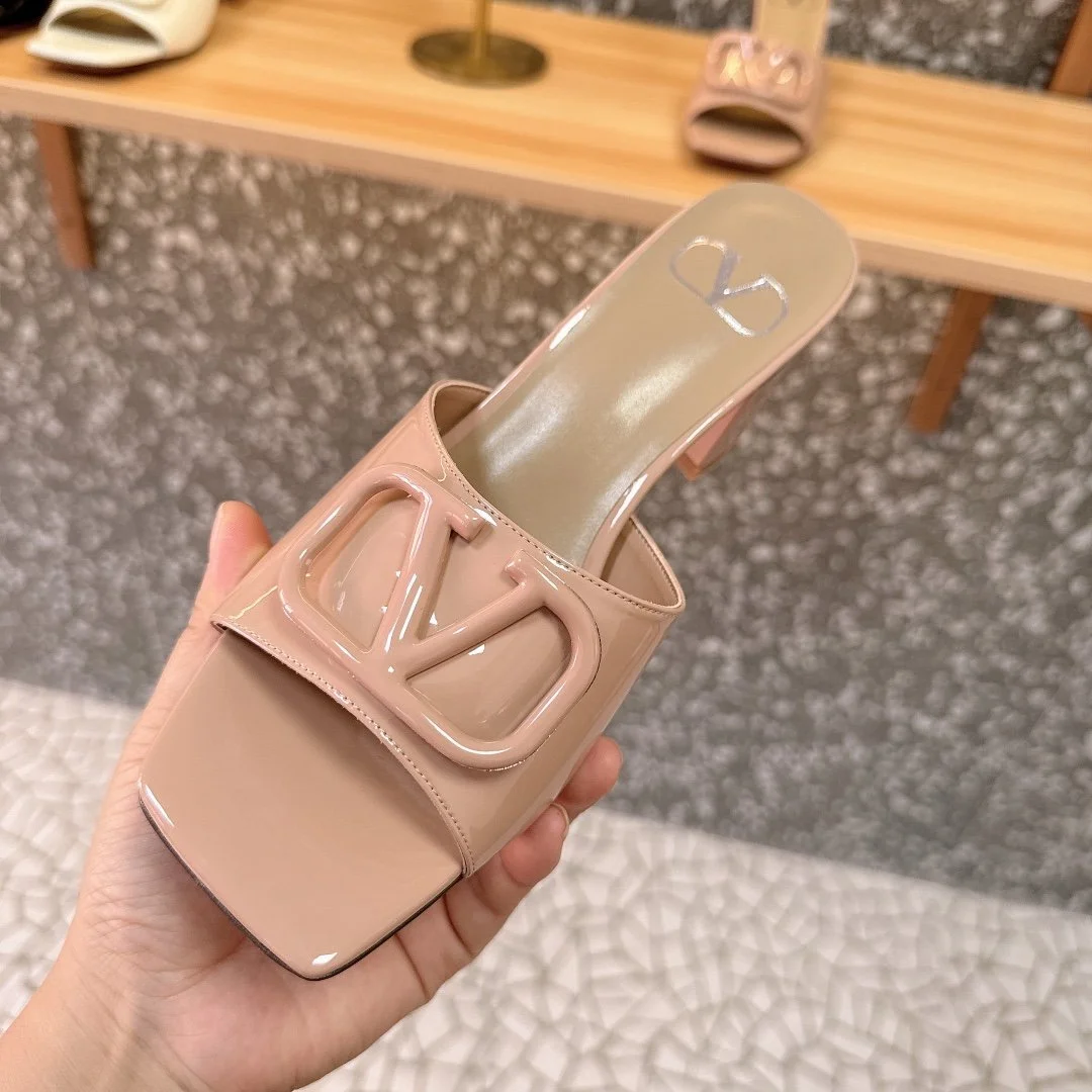 Valentino Women Nude Patent Leather Heels product view 3