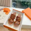 Hermès Women Brown Leather Espadrille Sandals product view 3