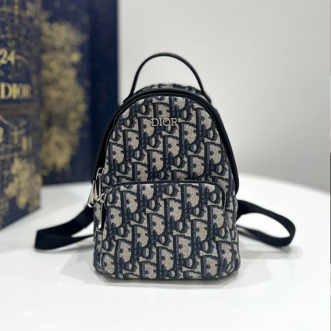 Dior Mini High-End Bag – Oblique Pattern Fabric (24x10x16cm) product view 1