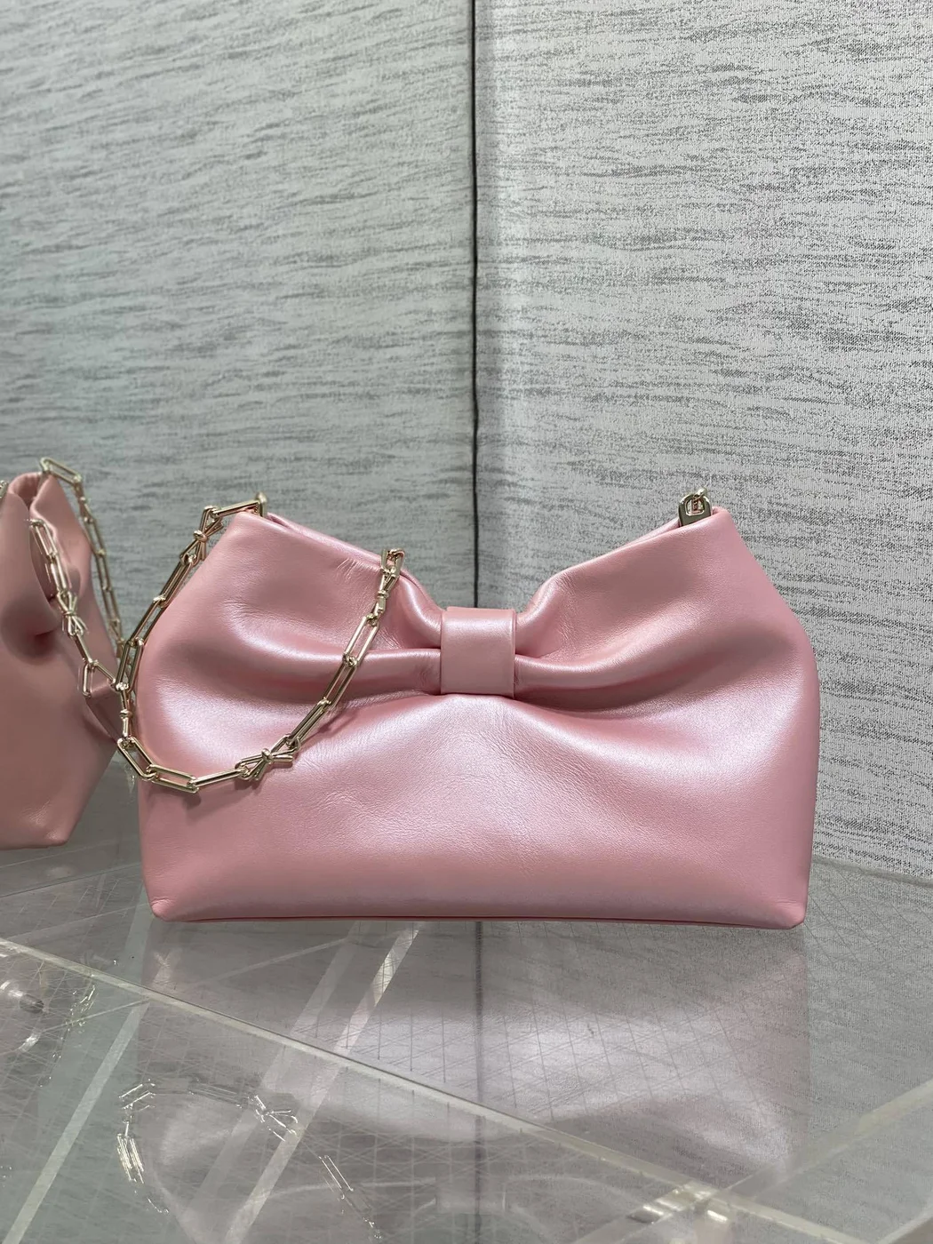 Dior Bow Bag Pink Lambskin product view 3