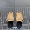 Hermès Women Beige Suede Buckle Mules product view 6