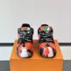 Louis Vuitton Men Red Black Leather Sneakers product view 2