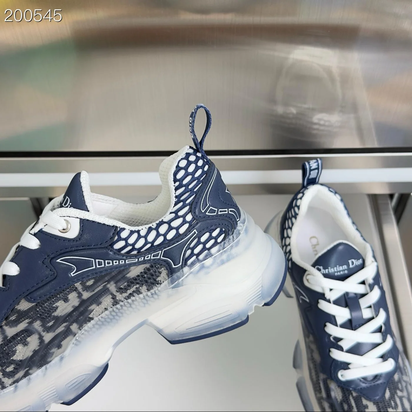 Dior Vibe sneakers in the Deep Blue Dior product view 3