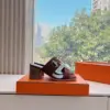 Hermès Women Brown Suede Leather Mules product view 2