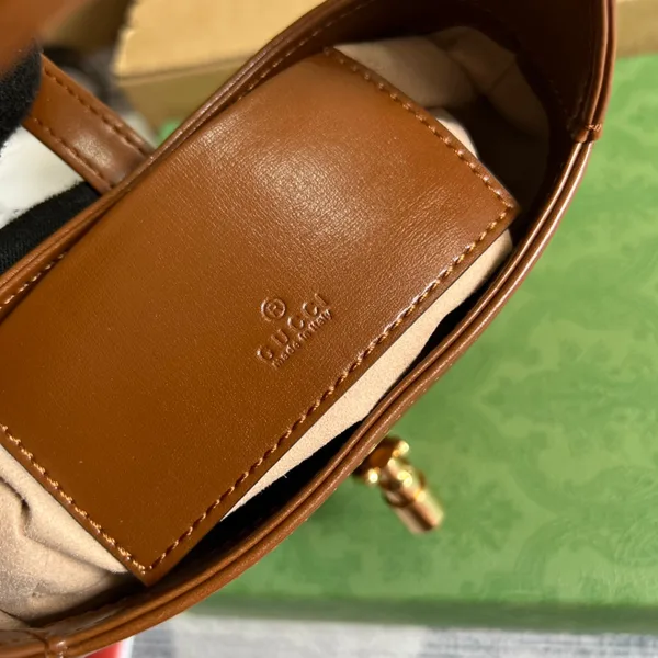 Gucci Jackie Mini 19 Shoulder Bag In Cinnamon Brown Calfskin product view 7