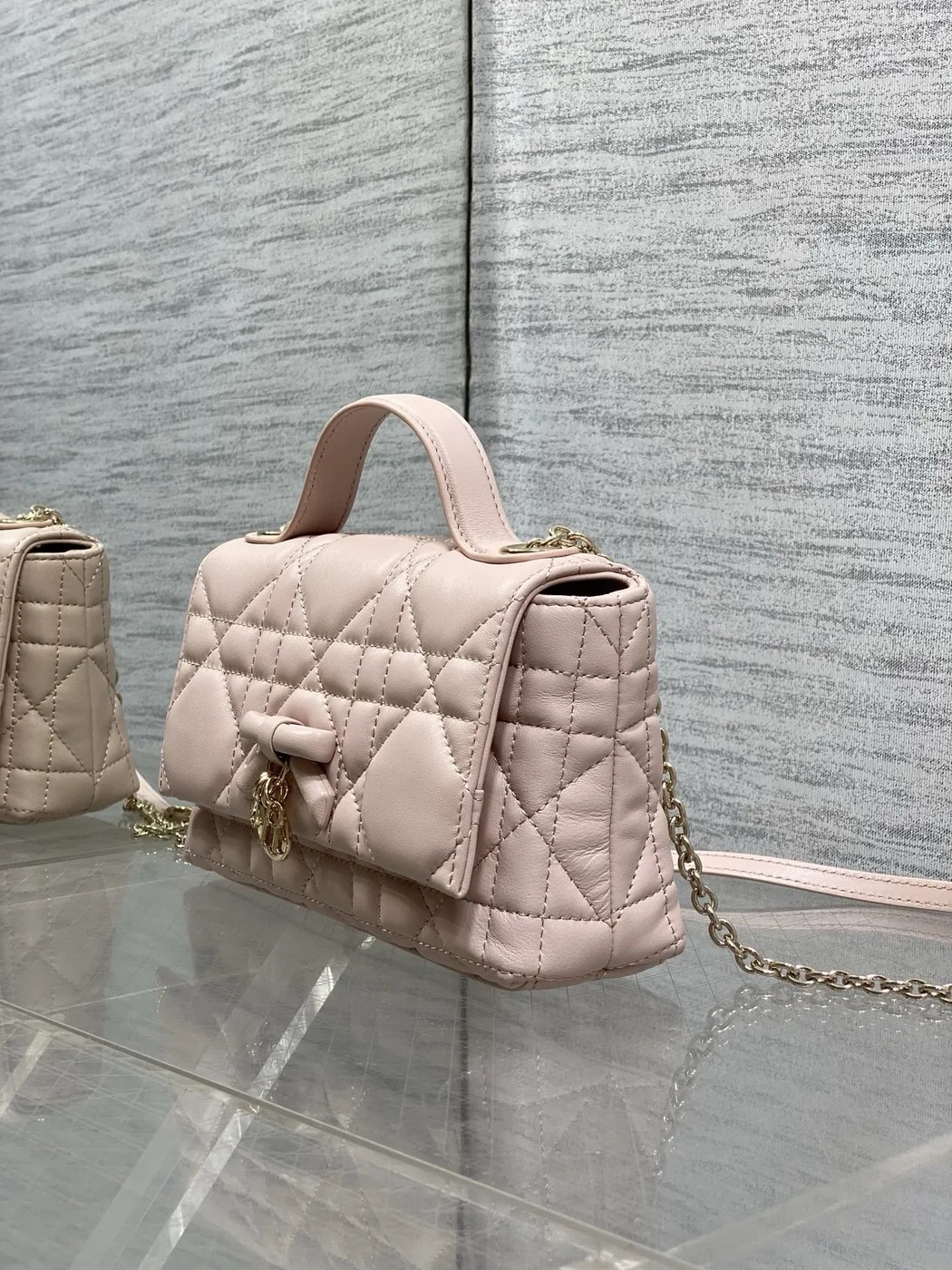 Dior My Dior Mini Bag in Soupir Pink Cannage Lambskin product view 4