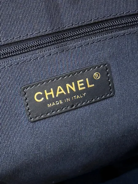 Chanel Suede Calfskin Shiny Lambskin Quilted Shopping Bag product view 6