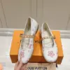 Louis Vuitton Women White Leather Pink Floral Mary Janes product view 4