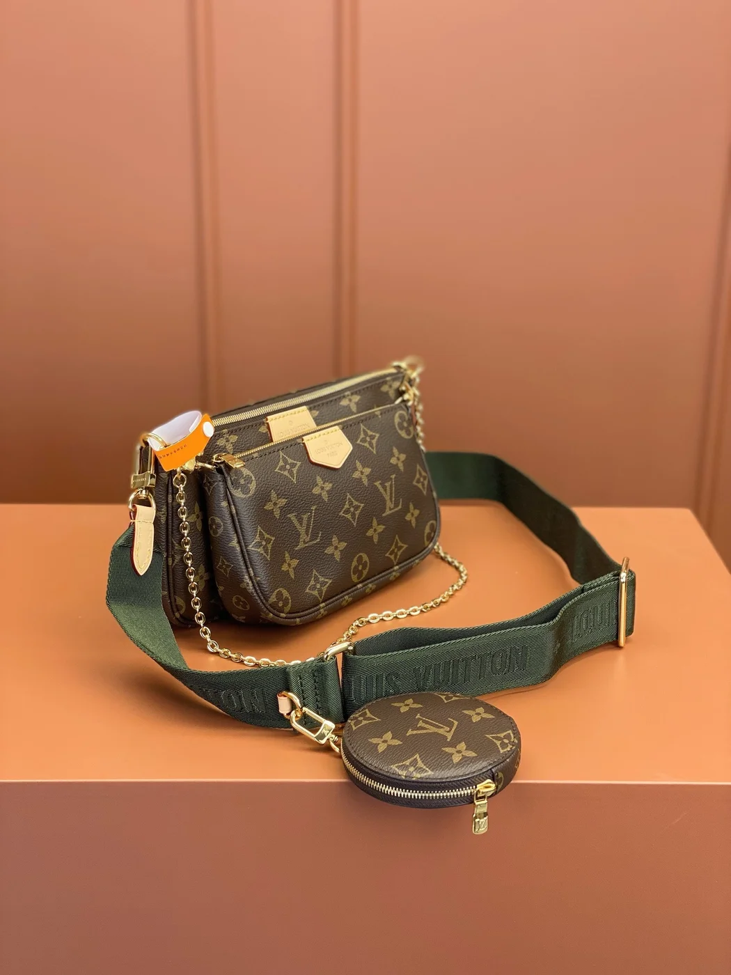 Louis Vuitton Multi Pochette Handle Fabric Green Handbags Monogram product view 5