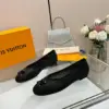 Louis Vuitton Women Black Mesh Ballet Flats product view 2