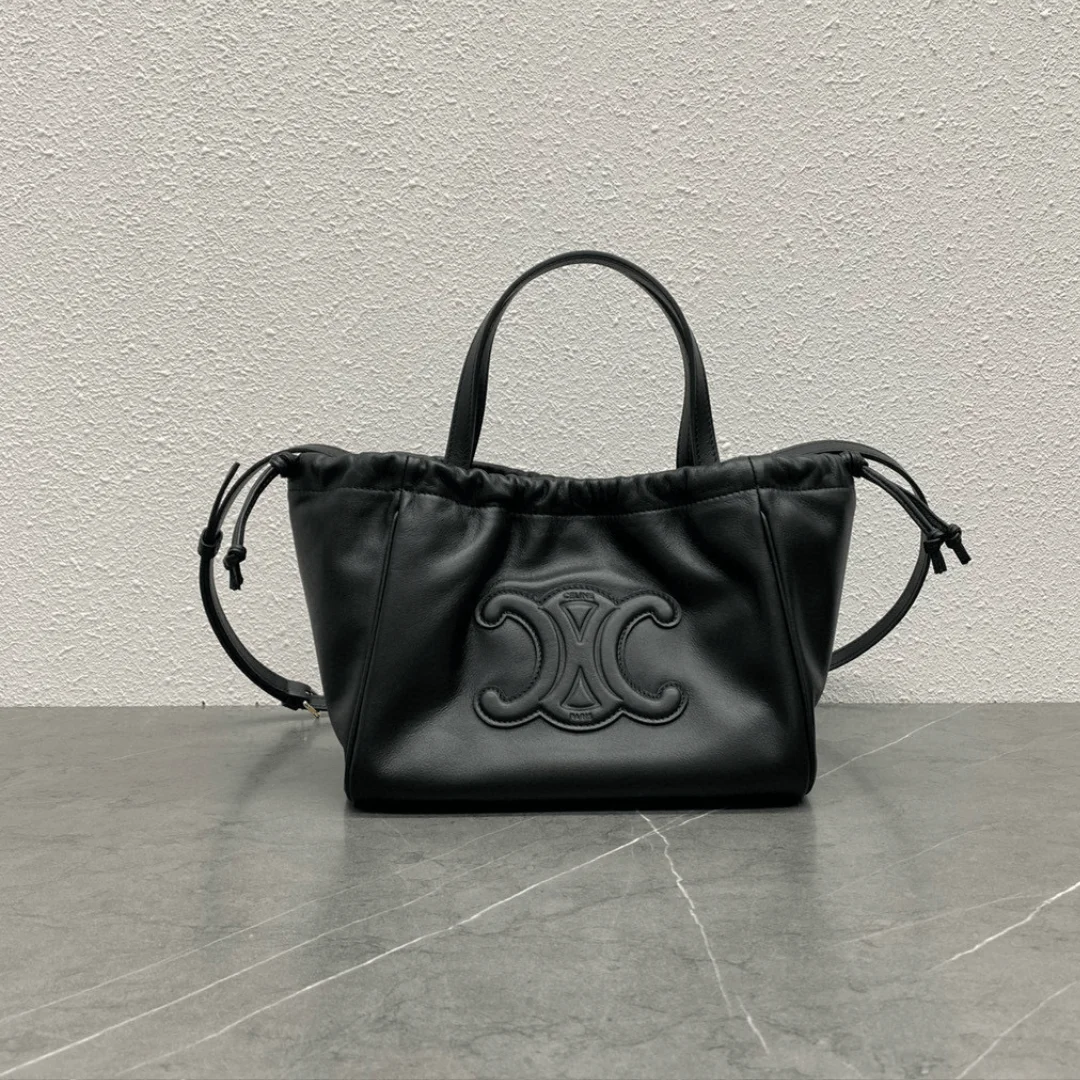Celine Cabas Black Handbag Soft Leather 22x17x15cm product view 1