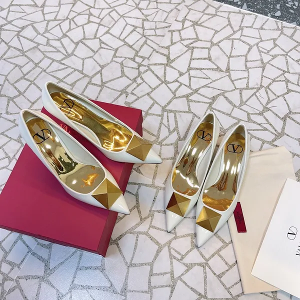 Valentino Women White Patent Leather Heels product view 2