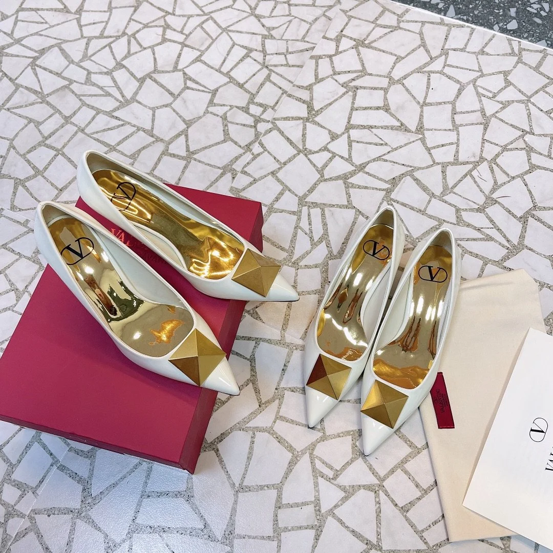 Valentino Women White Patent Leather Heels product view 2
