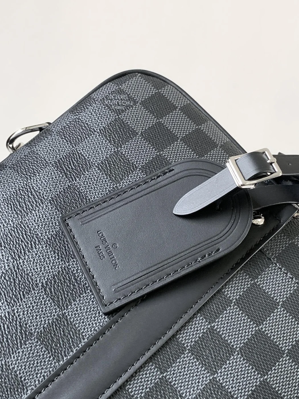 Louis Vuitton Checkered Briefcase Gray and Black product view 8
