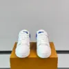 Louis Vuitton Men White Blue Leather Sneakers product view 2