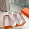 Hermès Women Pink Canvas And White Leather Sneakers product view 1