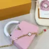 Louis Vuitton Capucines Handbags Pink Lock Gold 21 cm product view 2