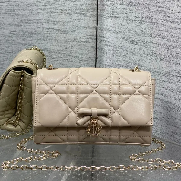 Dior My Dior Mini Bag in Beige Cannage Lambskin product view 1