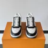 Louis Vuitton Men Black White Leather Sneakers product view 2