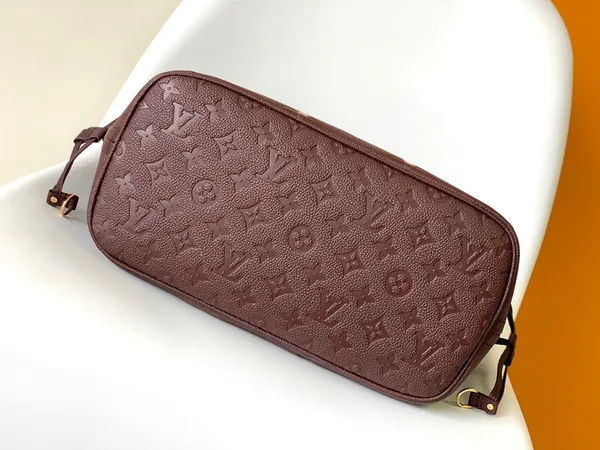 Louis Vuitton Neverfull MM Bag — Burgundy Embossed Monogram product view 3