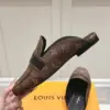 Louis Vuitton Women Brown Leather Monogram Mules product view 6