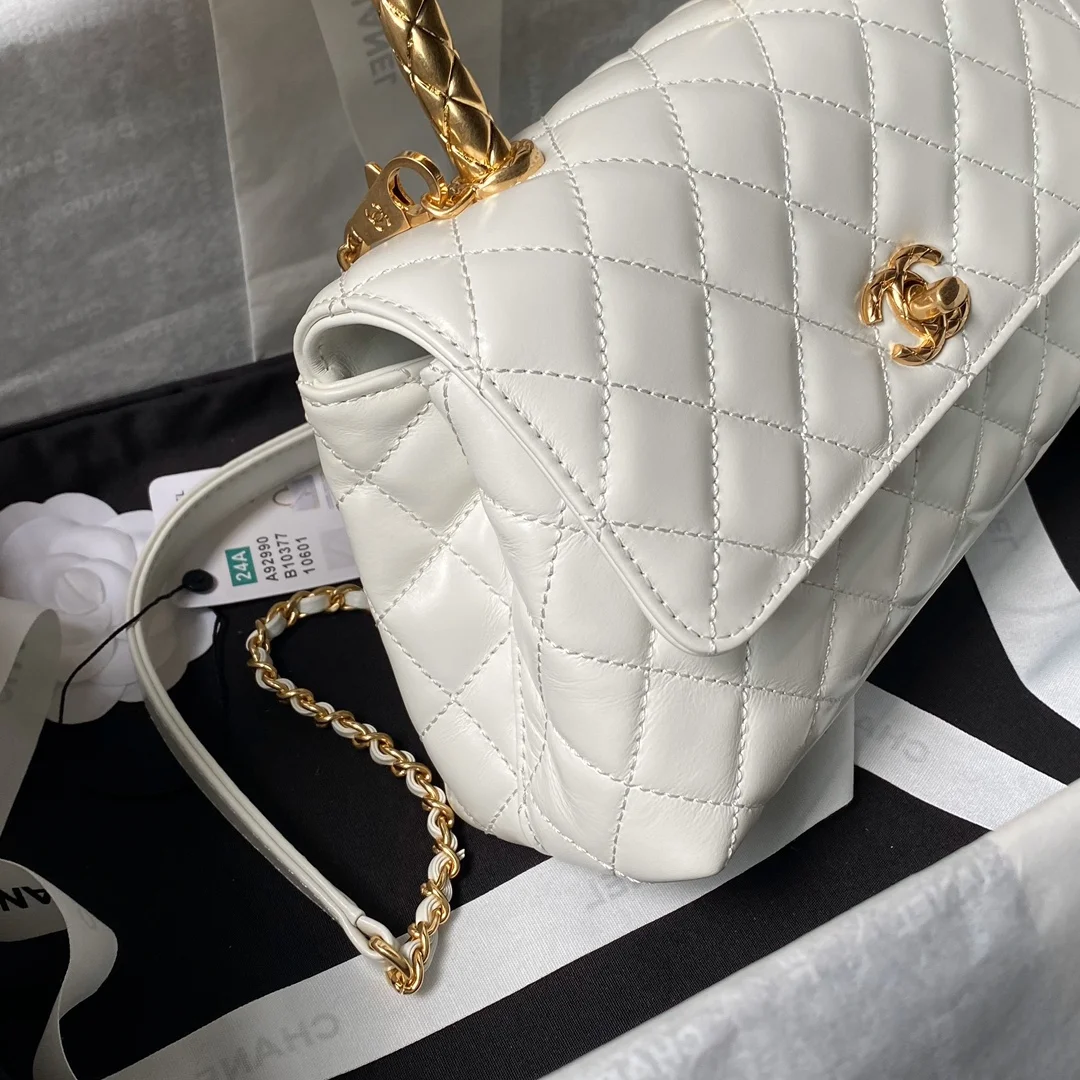 Chanel Coco Handle Small White Bag product view 2