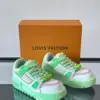 Louis Vuitton Men Light Green Leather Sneakers product view 5